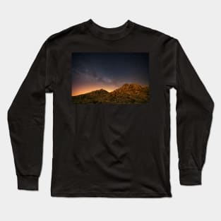 Glyder Fawr with the Northern Lights Long Sleeve T-Shirt